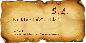 Sattler László névjegykártya