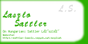 laszlo sattler business card